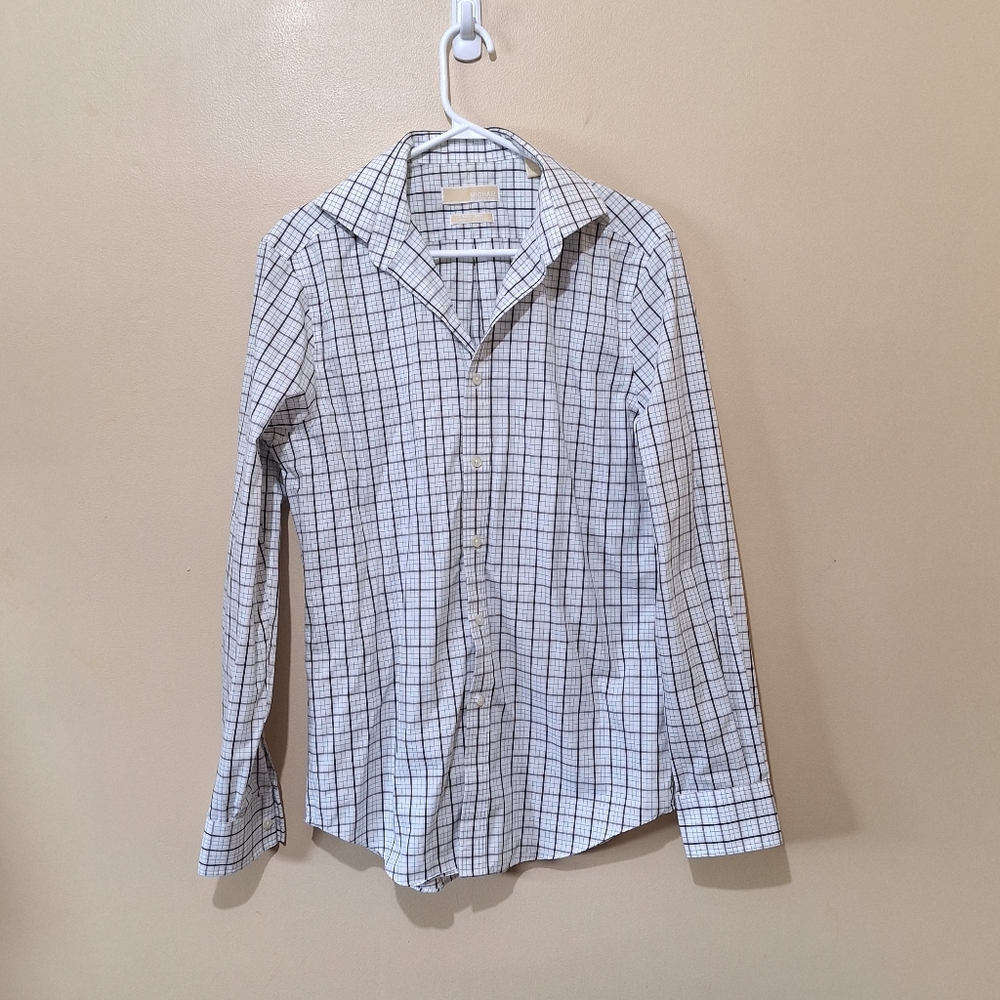 Michael Michael Kors Long Sleeve Button Down Plaid Shirt